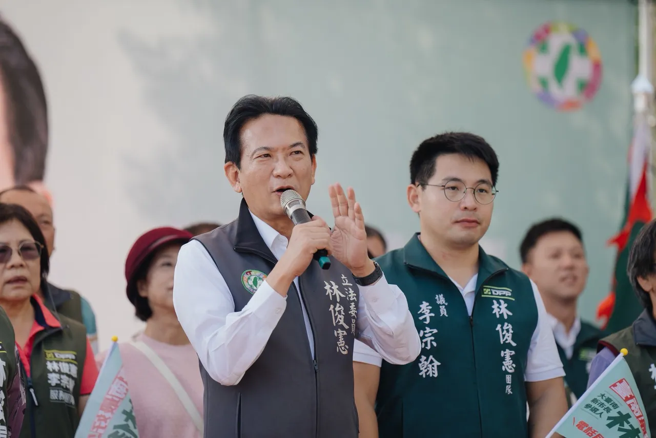 今年风灾重创台南新营！林俊宪溪北办造势端治水政见