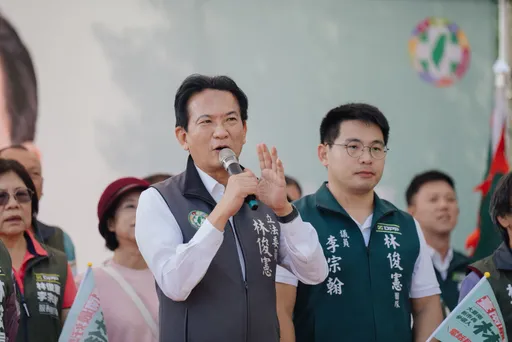 今年风灾重创台南新营！林俊宪溪北办造势端治水政见