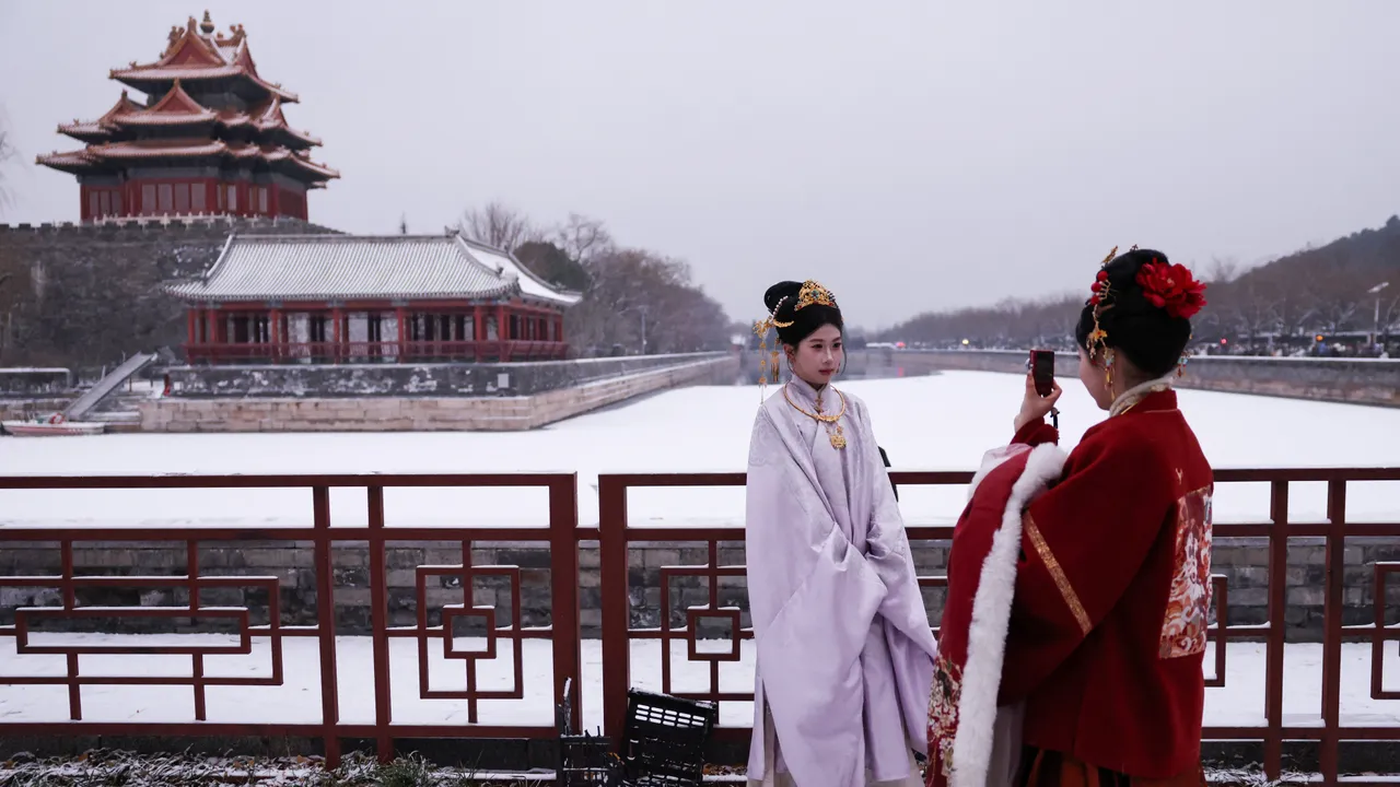 雪景多图！北京初雪碧连天　古装网美全出笼