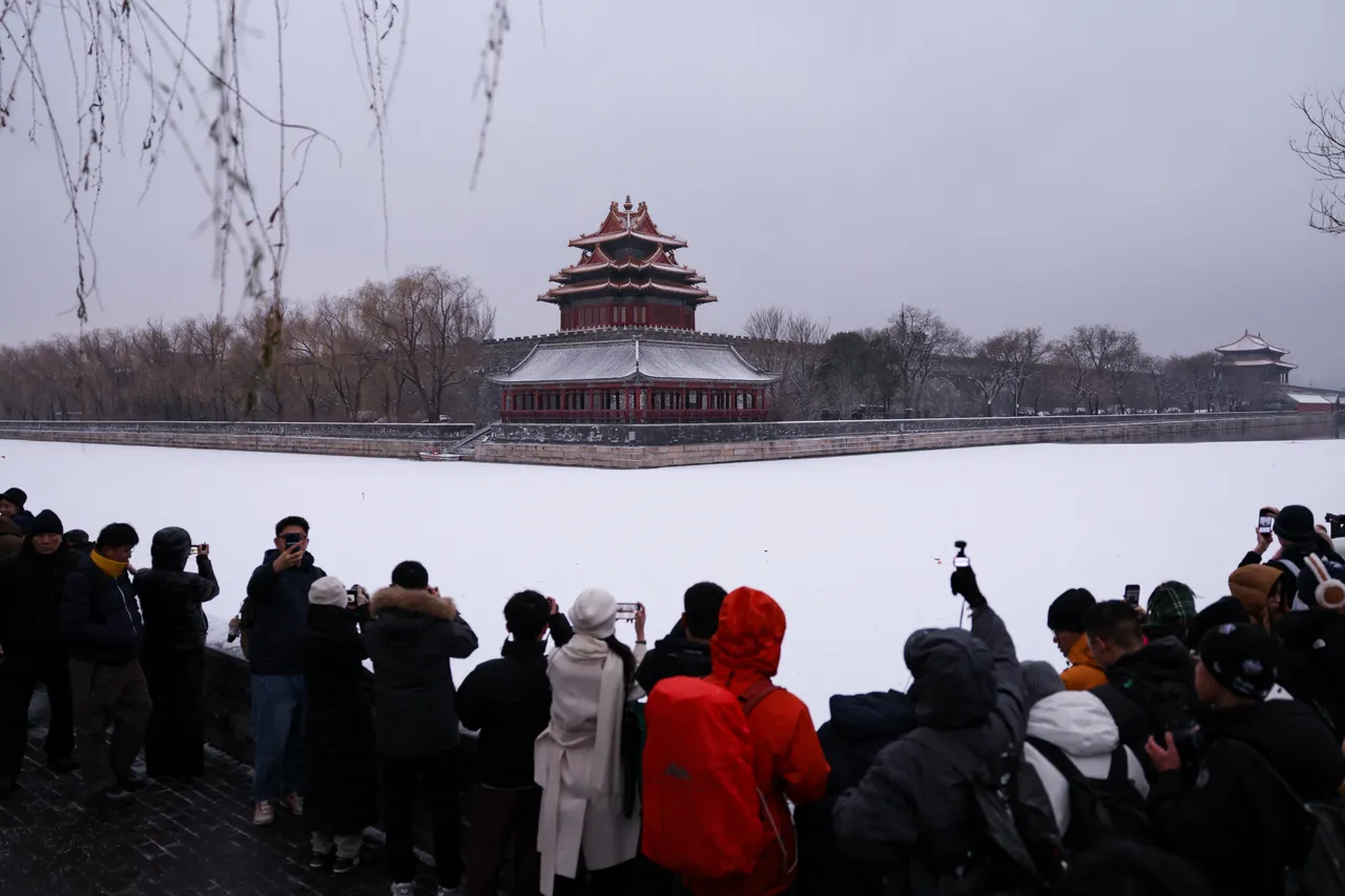 北京故宮角樓是最夯的雪景必拍景點。路透社