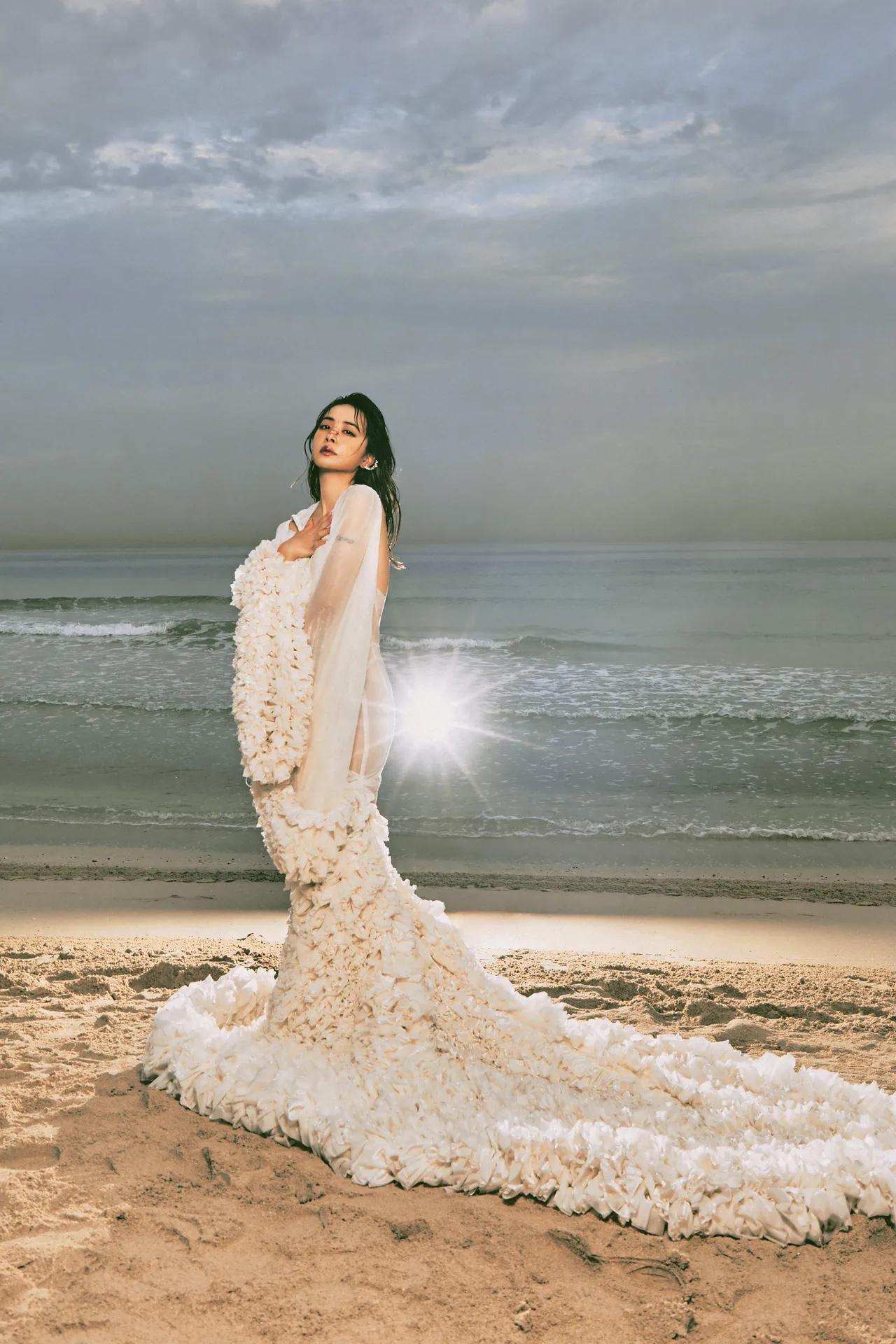 Jolin海边取景，美得让人屏息。凌时差提供