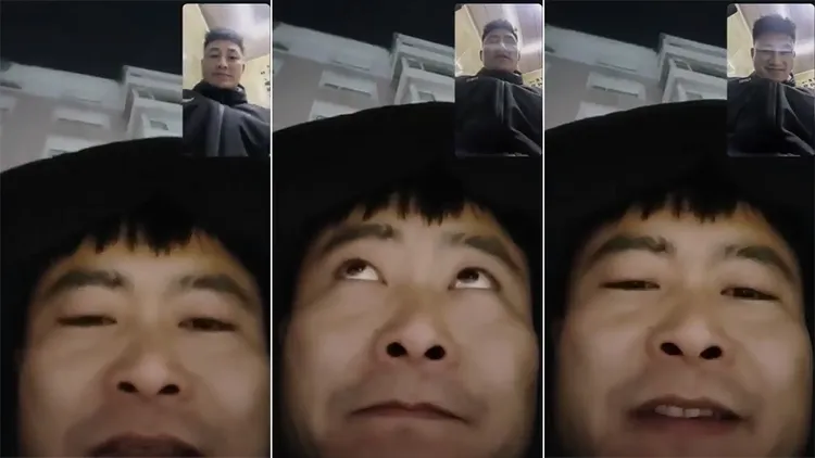 姚姓男子被警方追捕中，竟還與朋友視訊譏諷警方。翻攝自李老師X