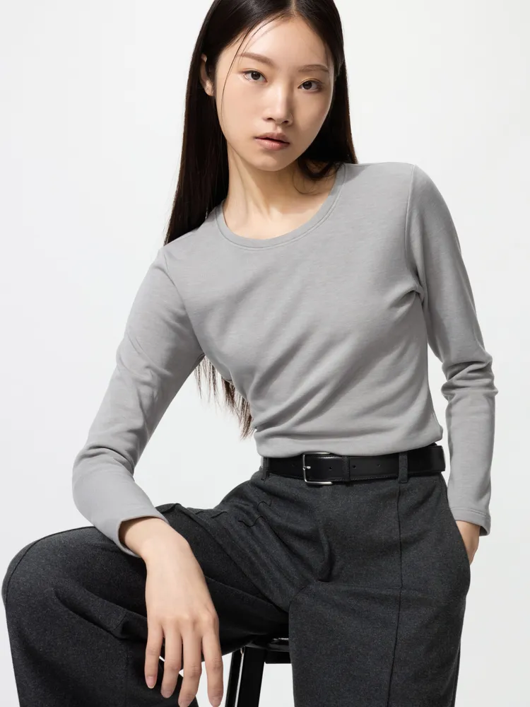 UNIQLO女裝HEATTECH超極暖圓領T恤，期間限定價690元。品牌提供