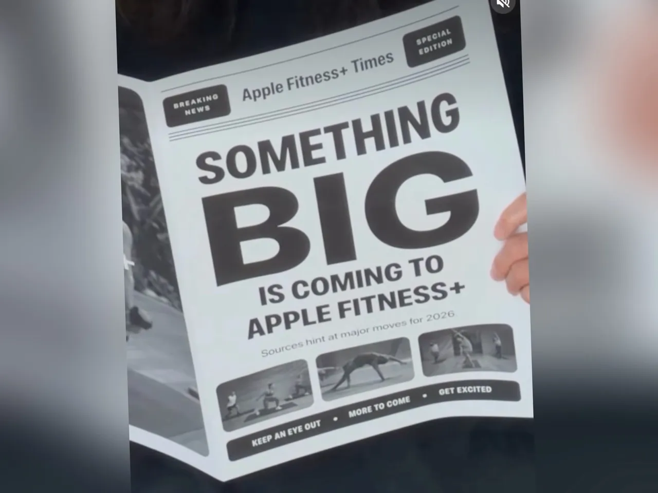 一张「报纸」埋伏笔　苹果预告Apple Fitness+将推新内容