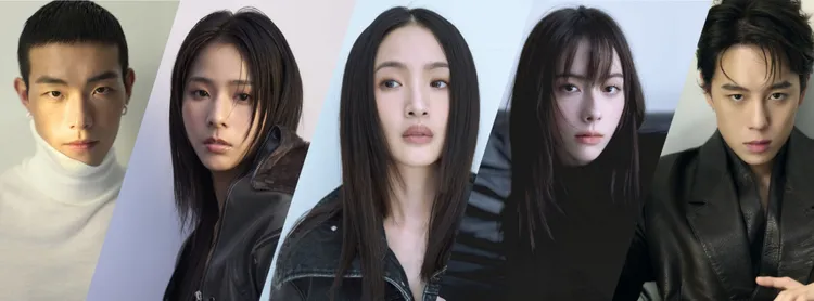 林依晨率領師弟妹林奕嵐、牧森、袁漠遙、孫麥傑一同拍攝年曆。周子娛樂提供