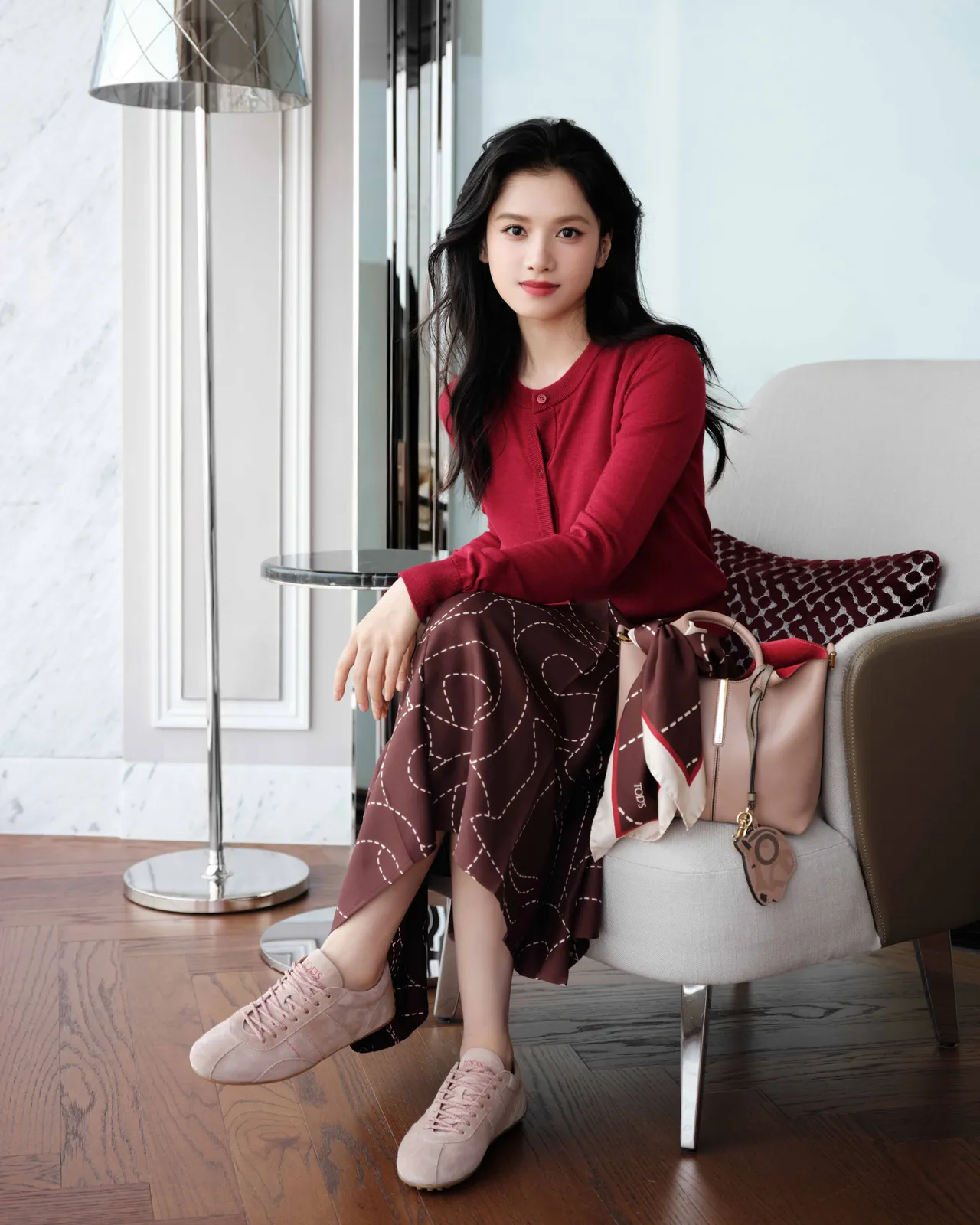 張婧儀的造型散發出朝氣蓬勃的新春氣息。品牌提供