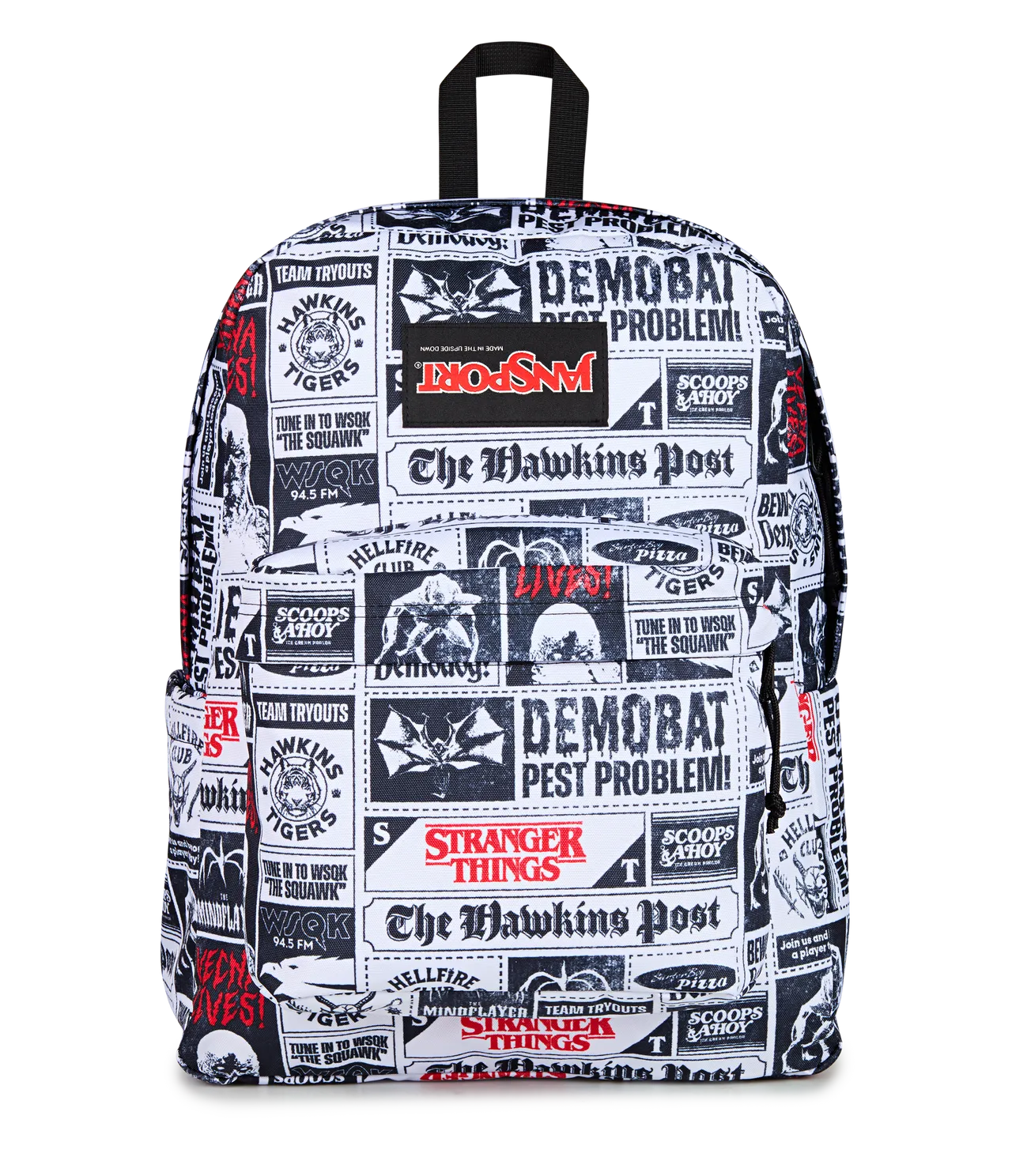 JanSport SuperBreak Plus Hawkins Post以「霍金斯郵報」為靈感，2380元。品牌提供