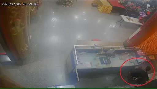 彰化250年彰山宮3.1萬香油錢失竊　紅牌重機男幹的