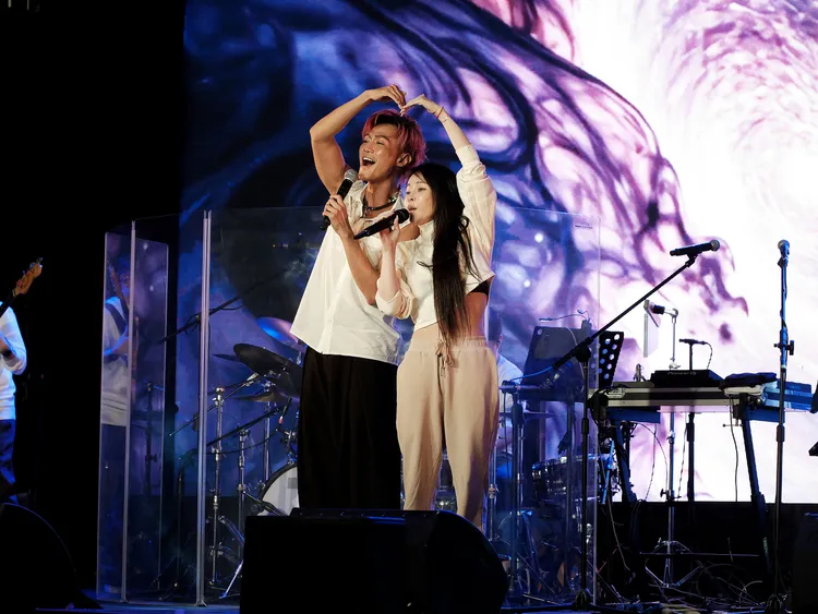 林俊逸與温嵐合體，讓台下觀眾笑得東倒西歪。媒體棧提供