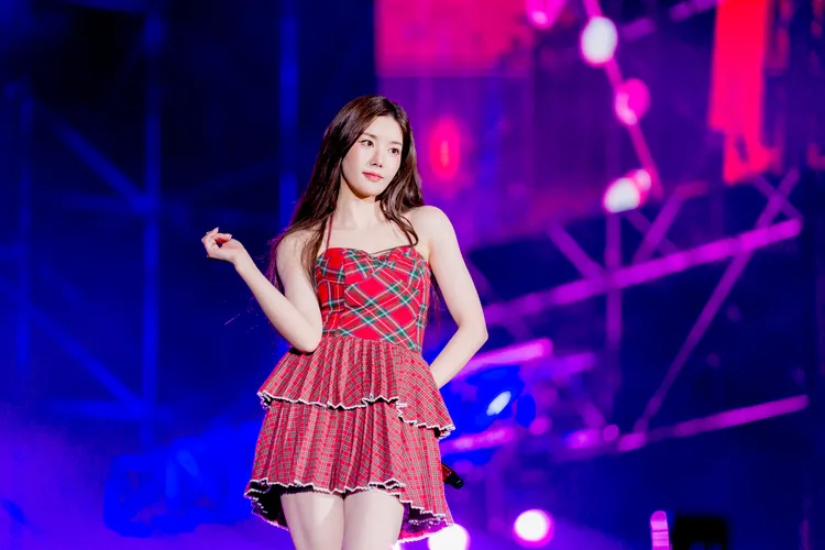 超高人氣的權恩妃KWON EUNBI，首度在臺灣跨年。翻攝畫面