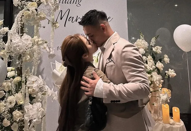 申皓瑋求婚成功。 翻攝shuang_lover IG