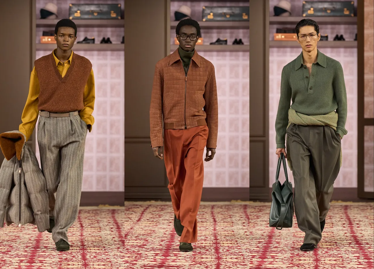 ZEGNA 2026冬季系列色調宛如一幅濃郁的自然油畫。品牌提供