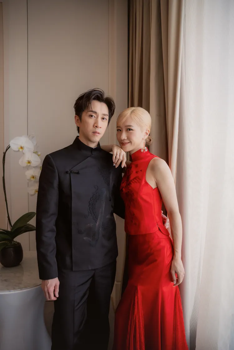 陳漢典、Lulu文定禮服藏小巧思。天地合娛樂 X 民間友人有限公司提供