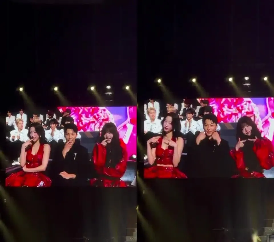 许光汉（中）咬手指、摇肩膀跳「Umm挑战」。读者提供