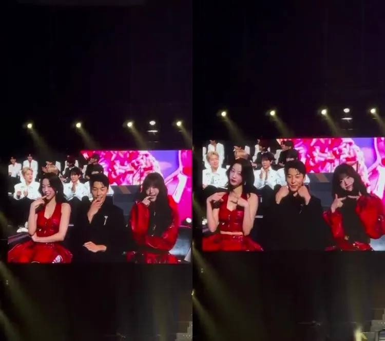 許光漢（中）咬手指、搖肩膀跳「Umm挑戰」。讀者提供