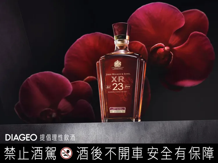 Johnnie Walker XR23 年調和威士忌於高年份調和組別獲獎，酒款以層次成熟、風格細緻為特色，鎖定重視年份與平衡感的消費族群。帝亞吉歐提供