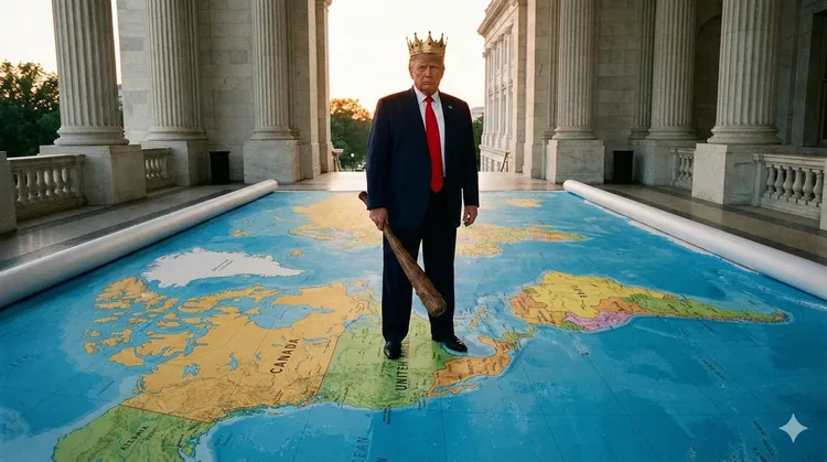 川普不排除動武搶下格陵蘭。AI示意圖