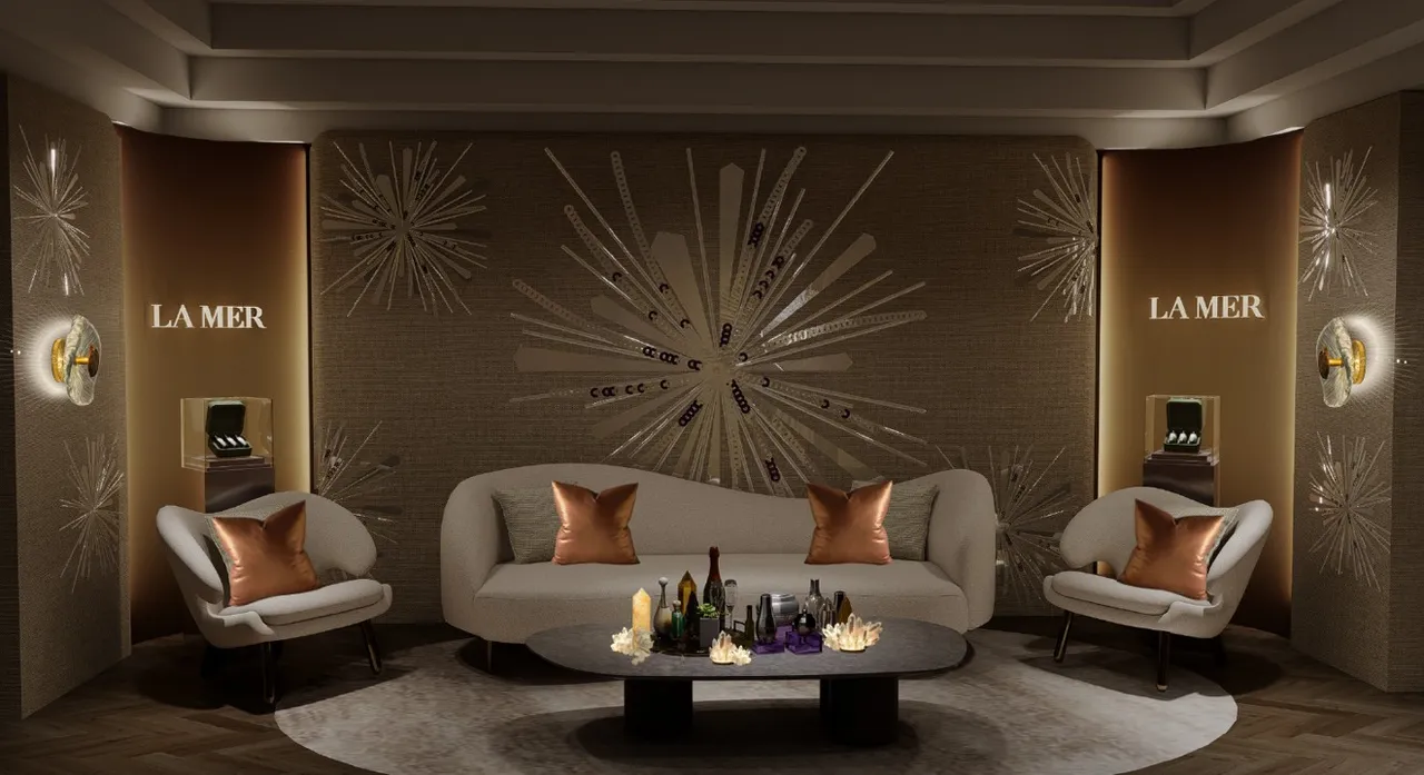 海洋拉娜冬季护肤会创世纪原晶灿金工坊。品牌提供