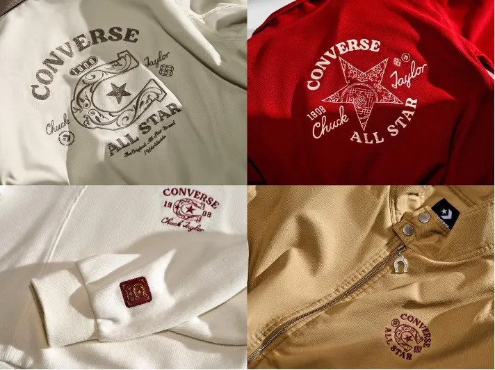 CONVERSE服饰系列以「马年刺绣」为核心。品牌提供