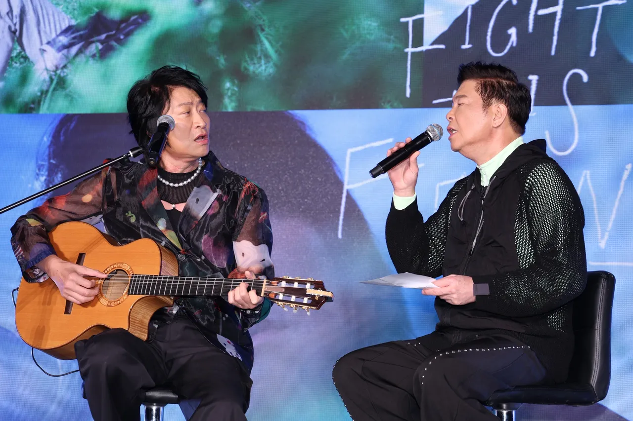 游鴻明（左）經典歌無數，曾國城點歌難不倒。莊宗達攝