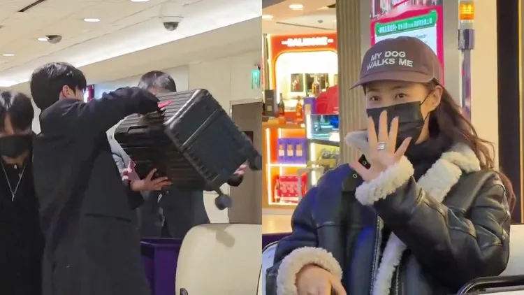 ATEEZ崔伞抵桃机主动搬行李！少女时代俞利亲切收信狂挥手