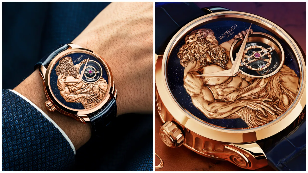 Jacob & Co. God of Time陀飛輪腕錶，以4秒陀飛輪挑戰物理極限。品牌提供