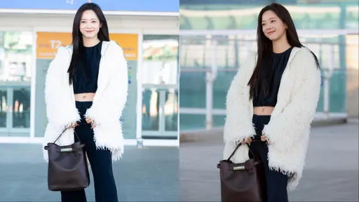 金世正來台機場時尚「外暖內辣」　套Longchamp寒冬中露蠻腰