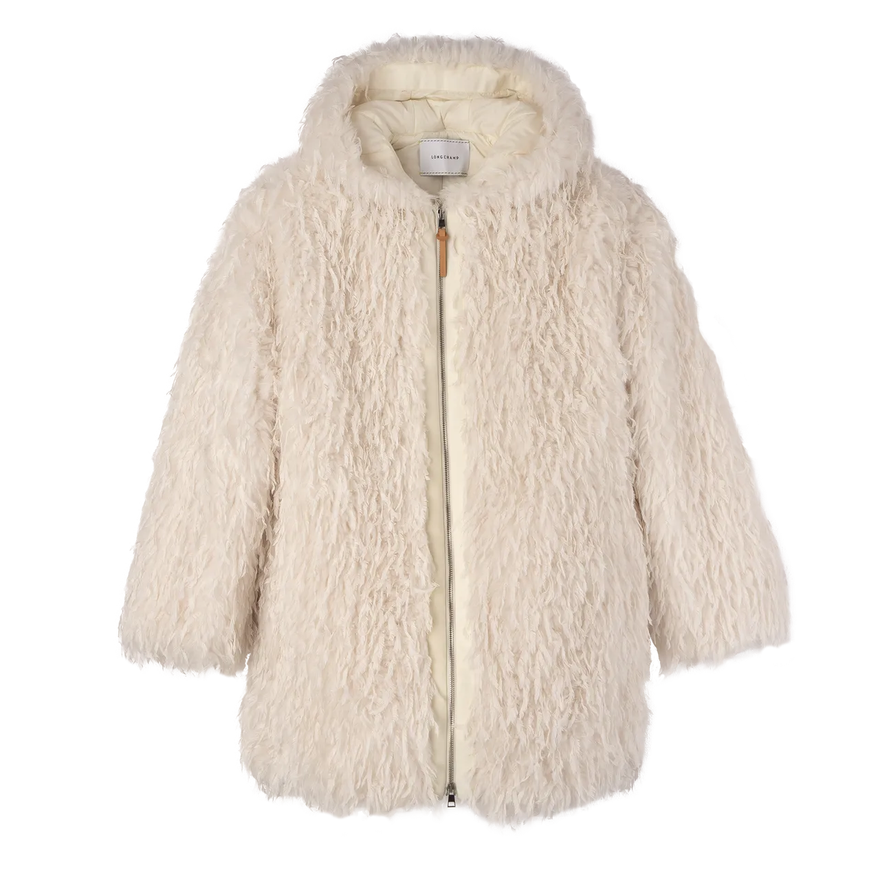 Longchamp 2026春季系列長毛絨大衣，3萬5900元。品牌提供