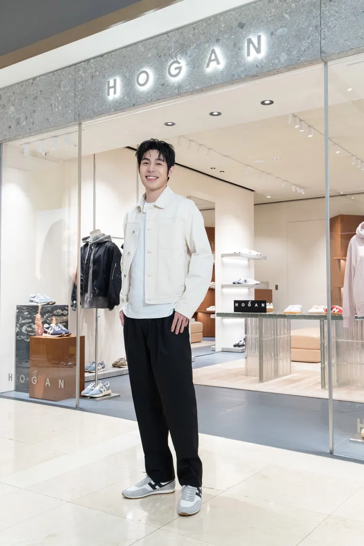 詹懷雲踩上Hogan Athletic鞋履後身高直逼190公分。品牌提供