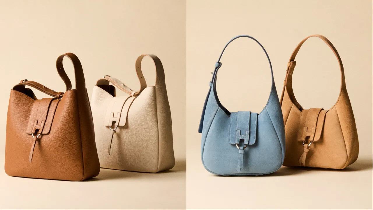 HOGAN 牛皮中型肩背包（左）各2萬8000元、麂皮迷你肩背包（右）各2萬2300元。品牌提供