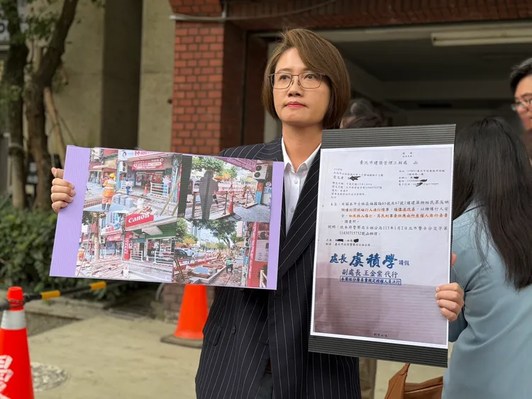 林延鳳邀北市府相關單位現場會勘，釐清施工責任與後續改善方式。林延鳳議員辦公室提供