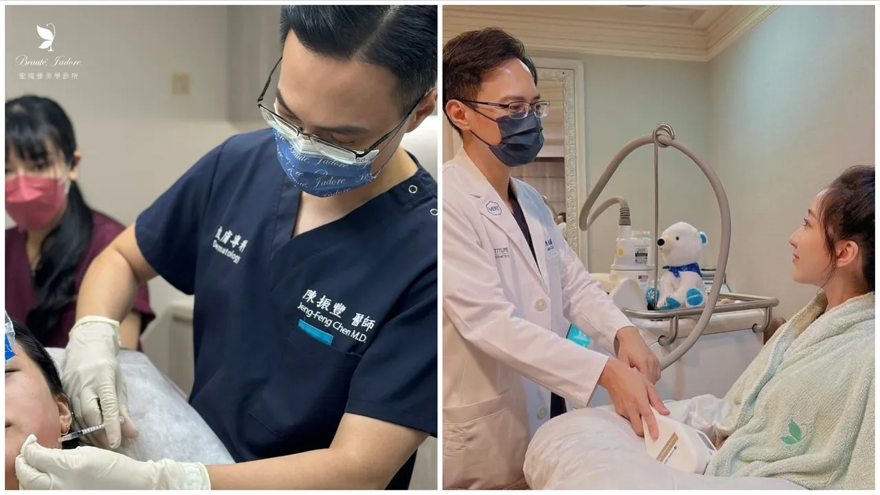 陈医师进行肉毒与体雕治疗画面。陈振丰提供