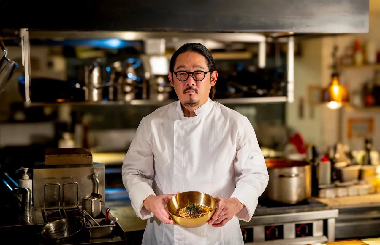 米其林星级主厨金度润与招牌紫苏油干拌面产品，预计2026年第一季隆重上市。业者提供