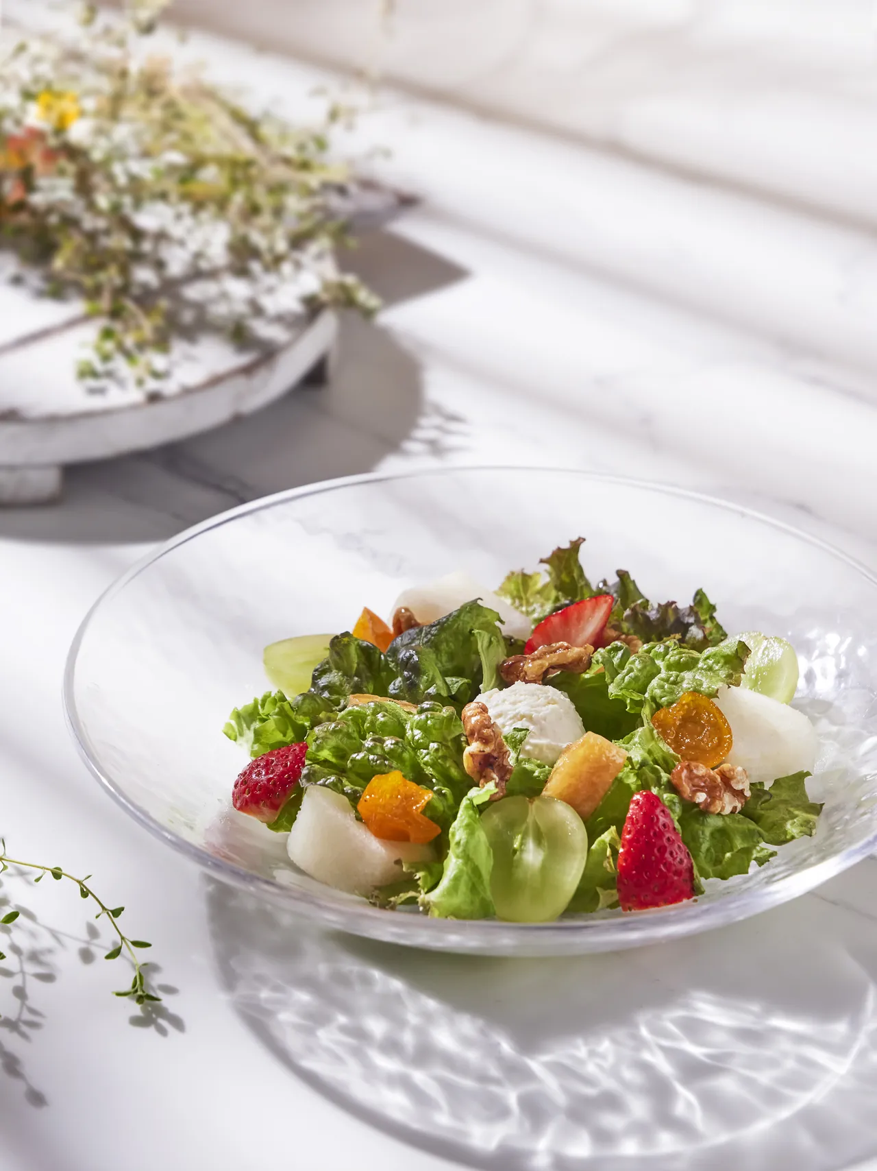 丝绸乳酪沙拉・蜜渍果韵青苹果酱。业者提供