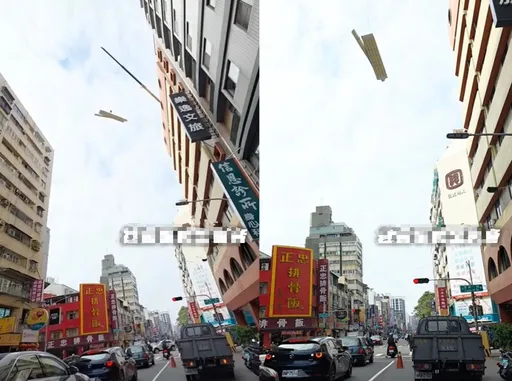 這樣太危險！鋼板吊掛8樓高下方人車照過　勞工局、警方將開罰施工單位