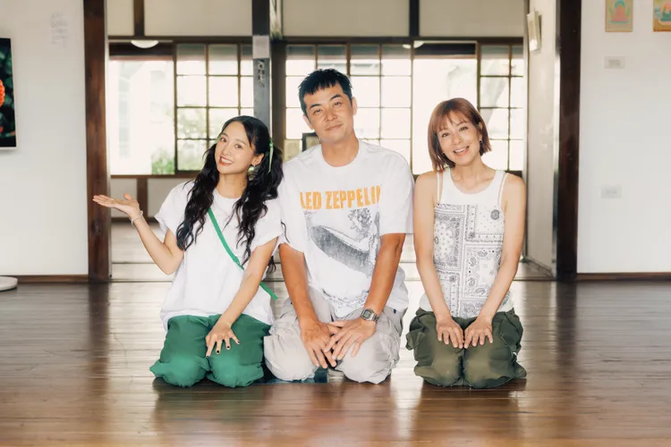 鬼鬼（左起）、姚元浩、莎莎等出外景。好看娛樂提供