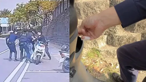 真的變「喪屍」！機車騎士疑吸毒「鏘掉」　南警逮人竟遭咬傷