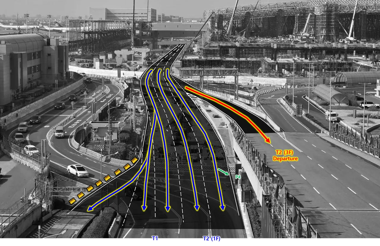 去桃园机场注意！今明第三航厦工程改道必看　暂封部分出入口