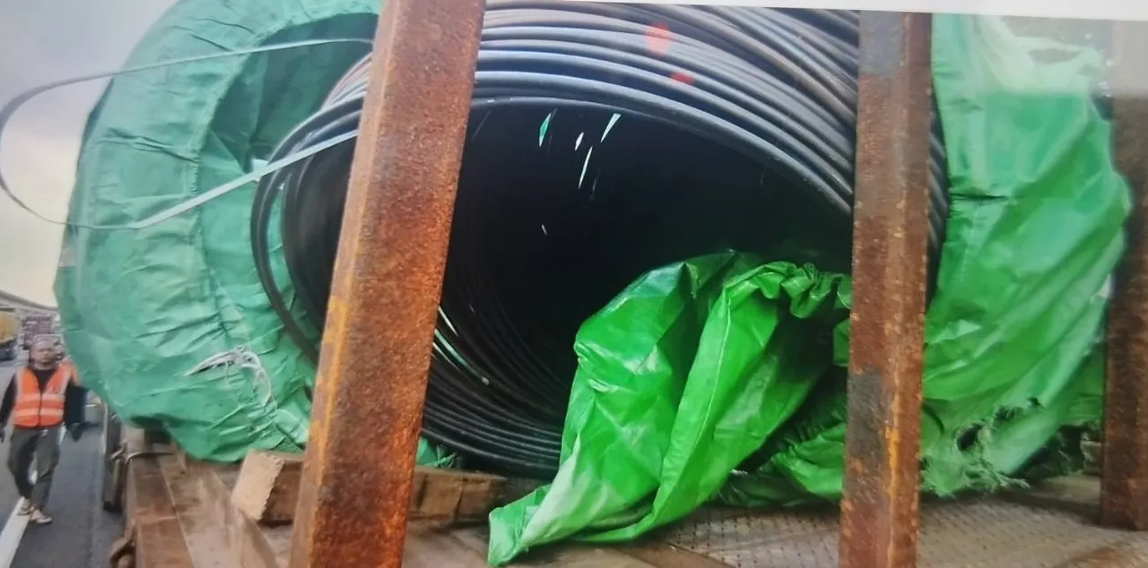 车载铁线圈。国道警方提供