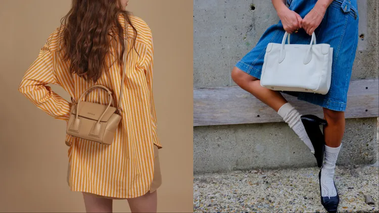 RABEANCO UNNI迷你手袋（左）、GRANVILLE II手提袋（右）都推出開幕限定價。品牌提供