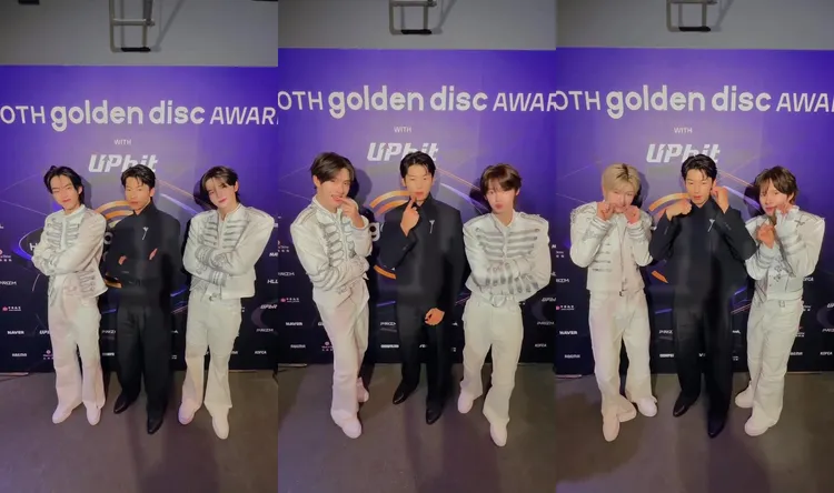 許光漢與TWS一起搖肩膀、咬手指、貓拳，再次跳起撒嬌挑戰。翻攝TWS IG