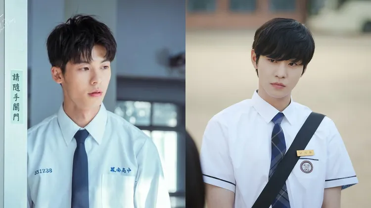 許光漢（左圖）以《想見你》的「李子維」圈粉無數，安孝燮飾演韓版男主角，《走進你的時間》的「南時憲」。劇照、Netflix提供