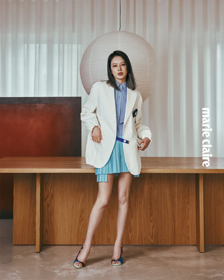 Melody努力平衡能量。Marie Claire美麗佳人國際中文版提供