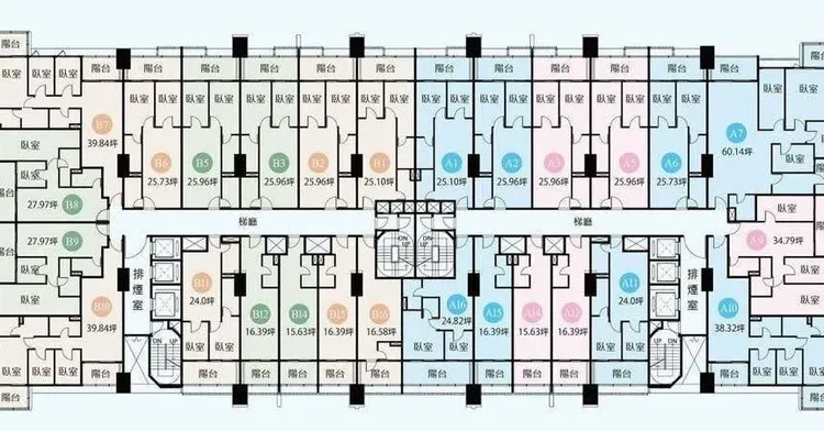 中和新建案格局圖曝光，讓一票網友傻眼，「股魚」大嘆：「背30年房貸只為住劏房，真令人難過。」翻攝自PTT