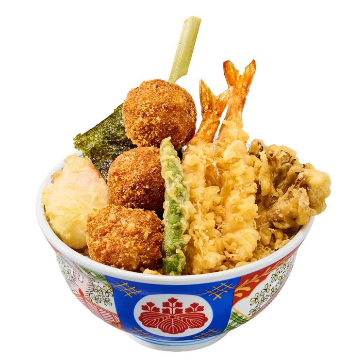 和牛漢堡肉天丼。業者提供