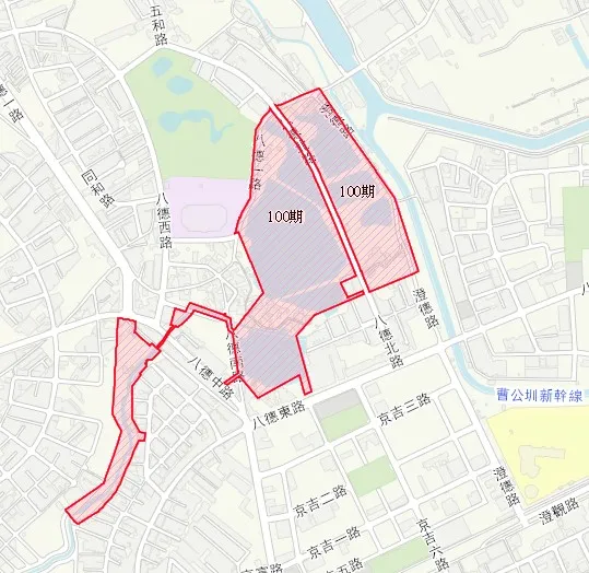 100期重劃區範圍。高市府提供