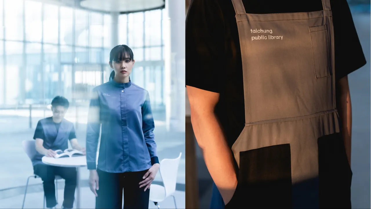 圖書館制服則採用沉穩灰色打底，並於口袋與袖口處加入深藍色跳色設計。品牌提供