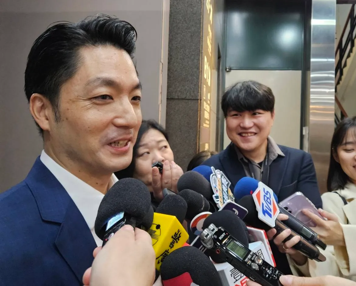 蔣萬安稱與黃仁勳相關會面安排「一切都還沒有定」。張綵茜攝