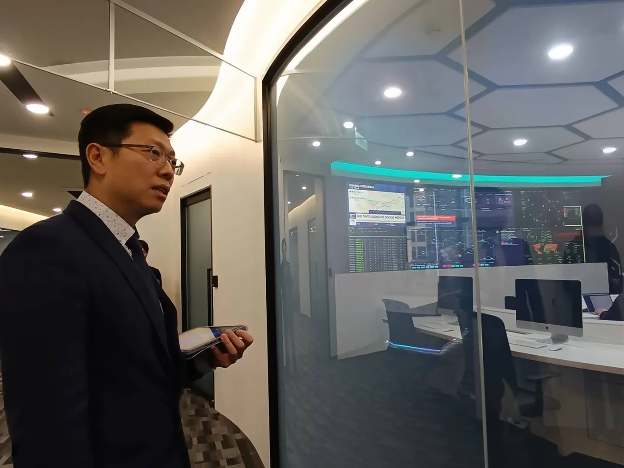 奧義賽博-KY將於1月12日舉行創新板上市前業績發表會，今對外公開資安戢情室。許麗珍攝