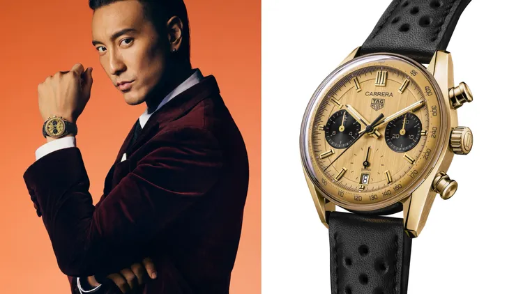TAG Heuer Carrera黃金計時腕錶，78萬300元。品牌提供
